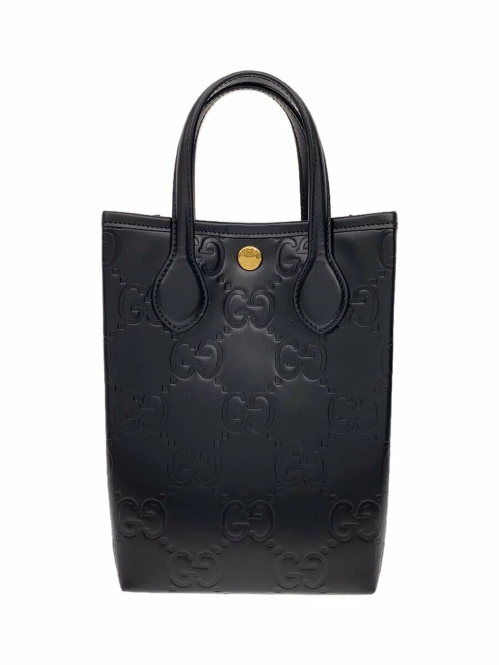 Gucci GG Super Bag Strap Leather Black